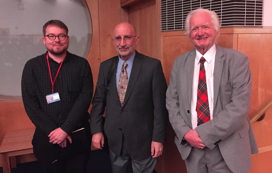 Daniel Lowe, Anton Shammas and Peter Clark at the end of the lecture